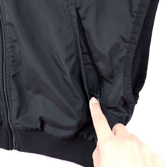 Alo Yoga Black In Motion Fleece-Lined Zip Cropped Vest Size Medium Women’s - Picture 7 of 10